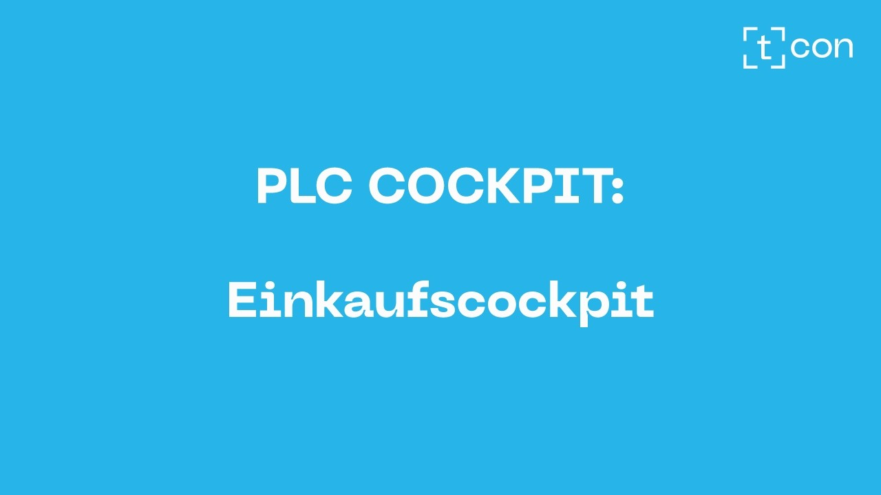 PLC Cockpit: Einkaufscockpit