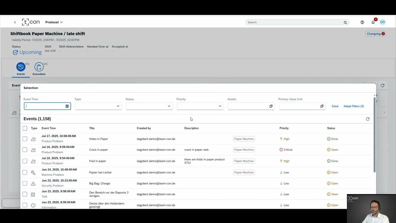 ENTERPRISE LOGBOOK - Schichtbuch digital führen in der Produktion