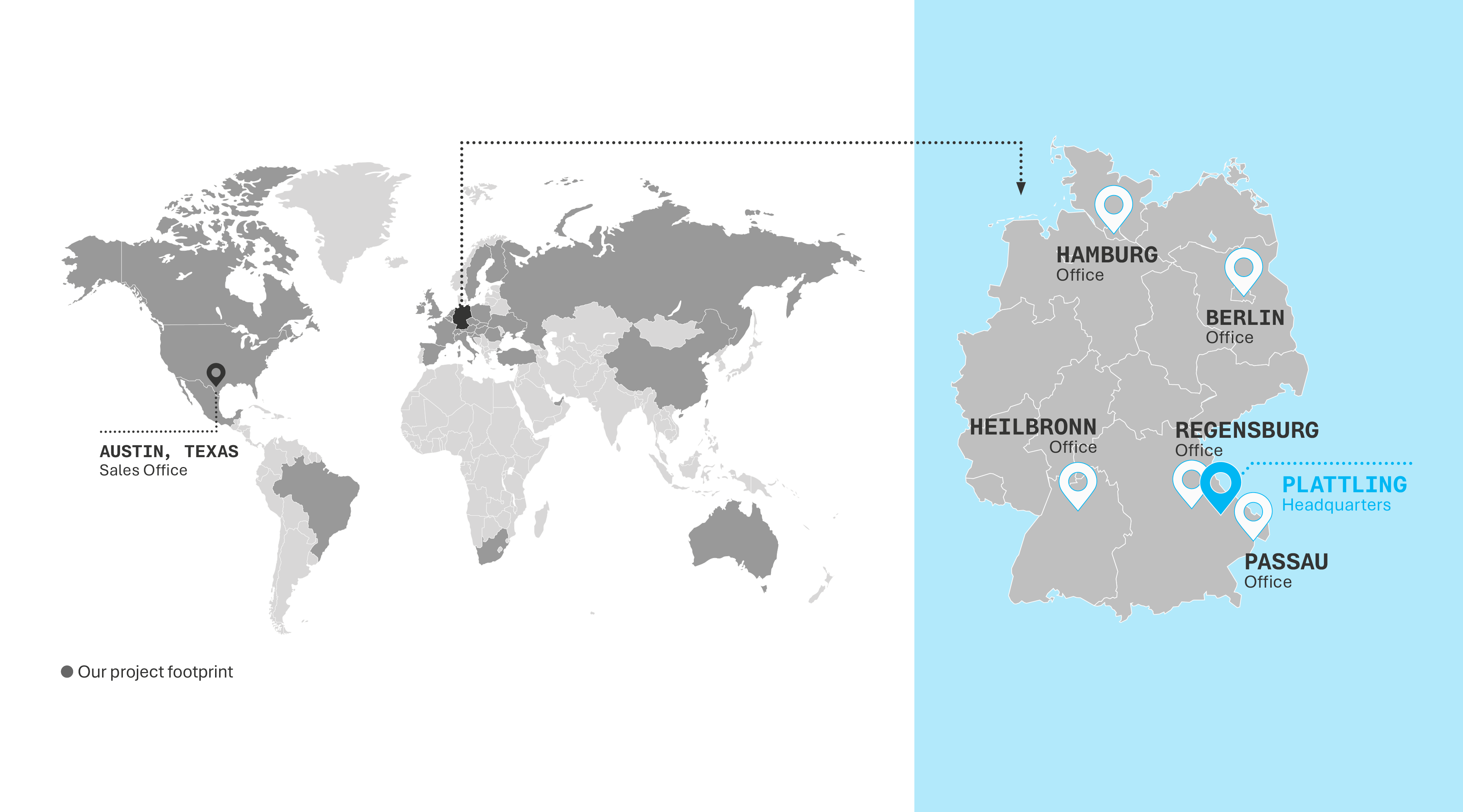 Overview T.CON Locations worldwide